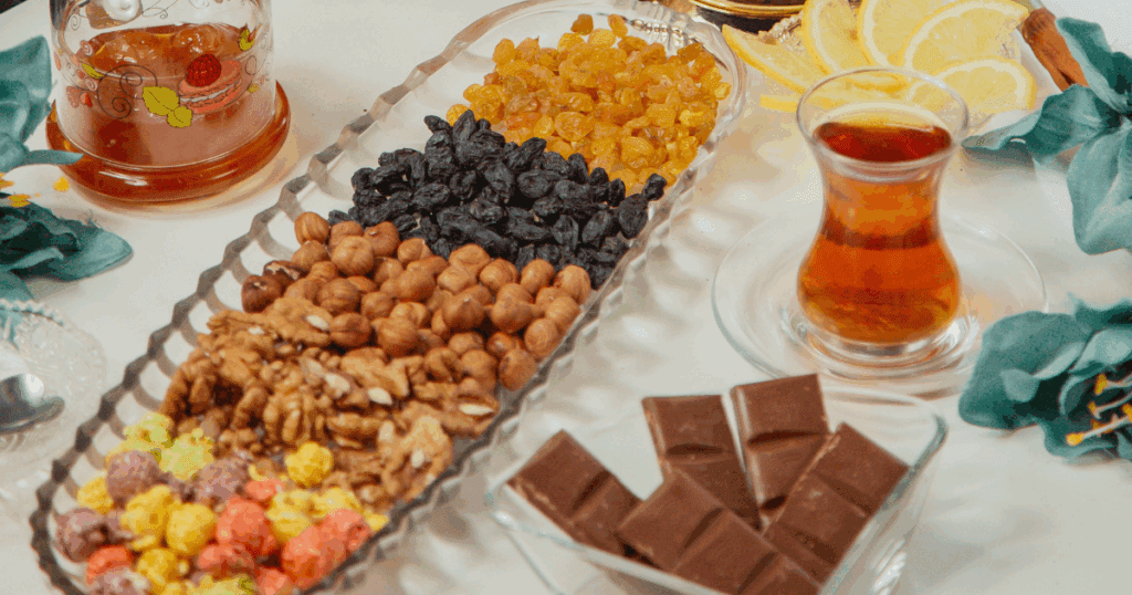 Dubai trending grocery items like Dubai chocolate and camel milk treats featured by food bloggers