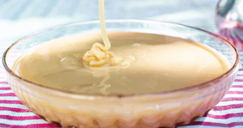 condensed milk served in a Dubai café