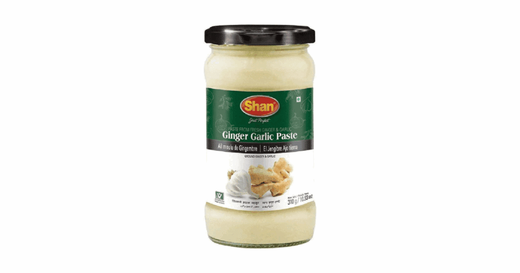 Ginger garlic paste in a jar,xyz