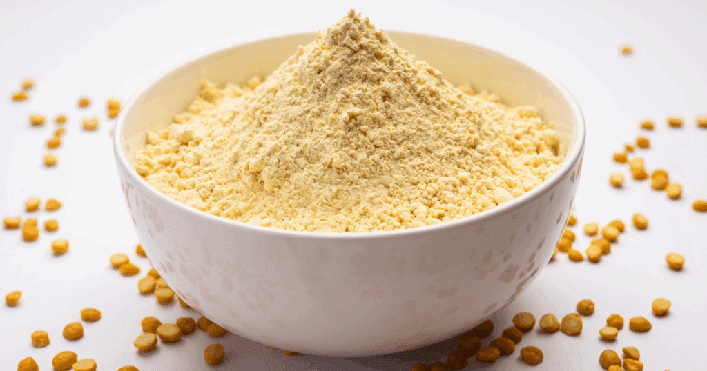 Besan flour with chickpeas, flatbreads, and gluten-free recipes