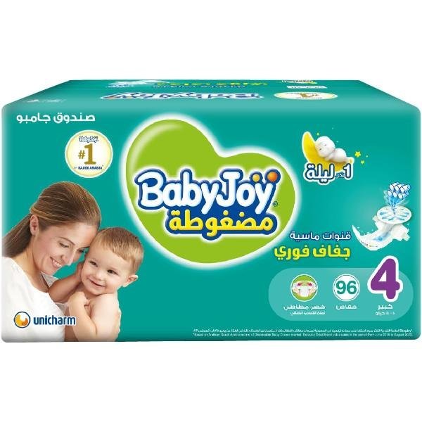 BABY JOY DIAPERS NO 4,96 PCS, 10-18 KG