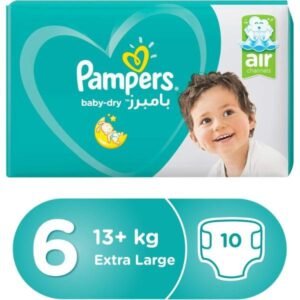 PAMPERS DIAPERS NO 6 , 10PCS , 13 KG