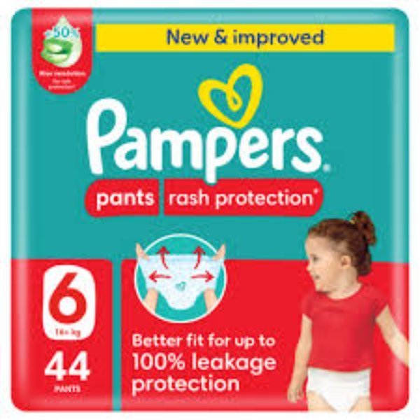 PAMPERS PANTS NO 6 , 34PCS, 16+KG